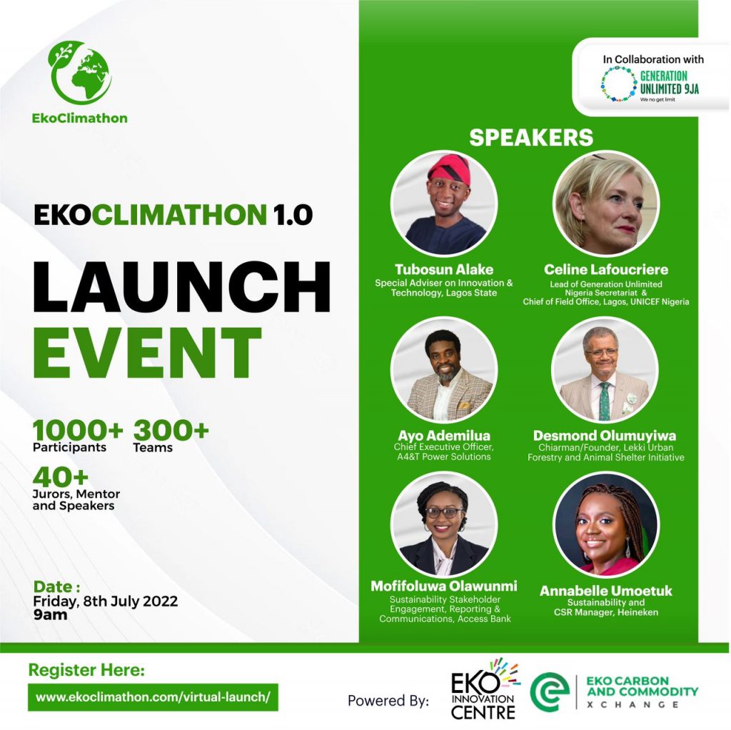 EKO Innovation Centre, EKO Carbon And Commodity With Generation Unlimited 9JA Launch Ekoclimathon 1.0