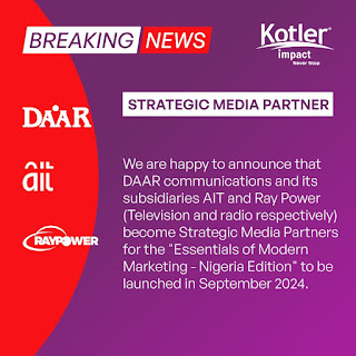 DAAR Communications PLC titled Strategic Media Partner for Launch of ‘Essentials of Modern Marketing – Nigeria Edition’