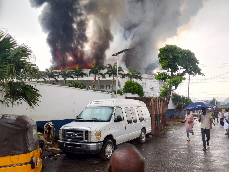 Fire Engulfs Christ Embassy Headquarters in Lagos