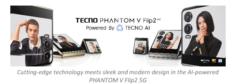 TECNO Unveils PHANTOM V Flip2 5G – Iconic Aesthetic Meets Innovative AI in a Futuristic Flip Phone