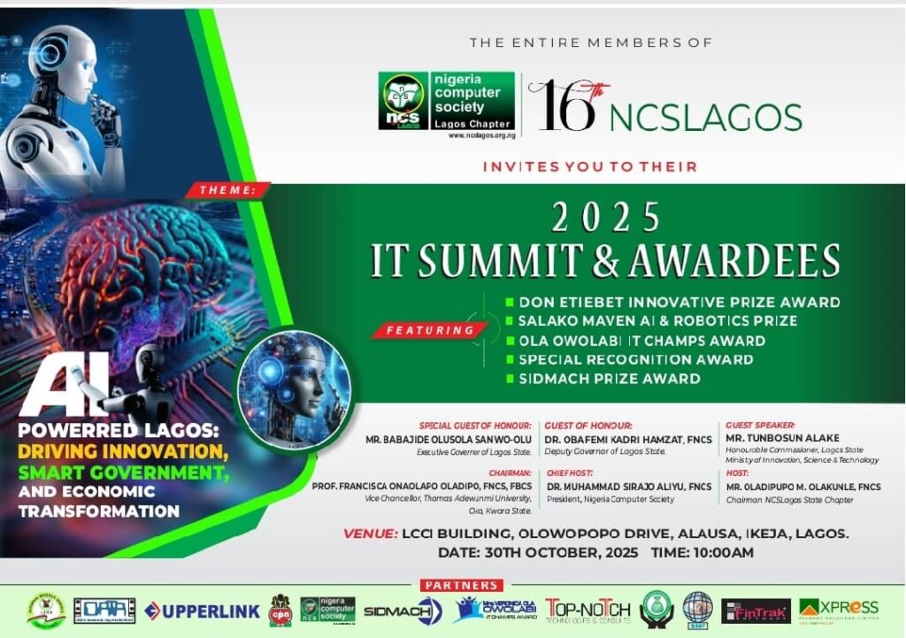 📢 INVITATION TO THE 16th NCS Lagos IT Summit, AGM & Awards 🎉